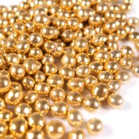 Crispy Schokokugeln Gold Metallic 6mm 80g
