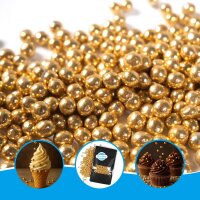 Crispy Schokokugeln Gold Metallic 6mm 80g