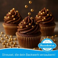 Crispy Schokokugeln Gold Metallic 6mm 80g