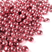 Crispy Schokokugeln Pink Metallic 6mm 40g