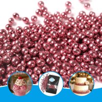 Crispy Schokokugeln Pink Metallic 6mm 40g