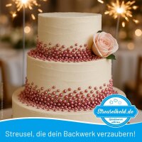 Crispy Schokokugeln Pink Metallic 6mm 40g