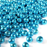 Crispy Schokokugeln Blau Metallic 6mm 80g