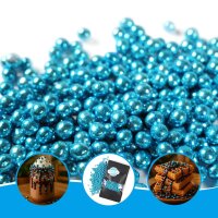 Crispy Schokokugeln Blau Metallic 6mm 80g